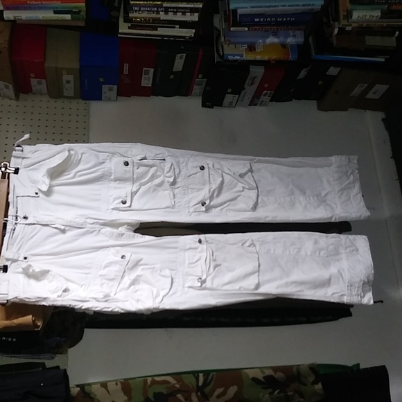 Polo Ralph Lauren Men’s Aviator Paratrooper Rare White Utility Cargo Pants-36x32